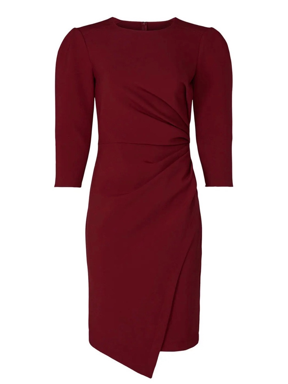 Shoshanna Fitted Maroon-Red Mini Dress